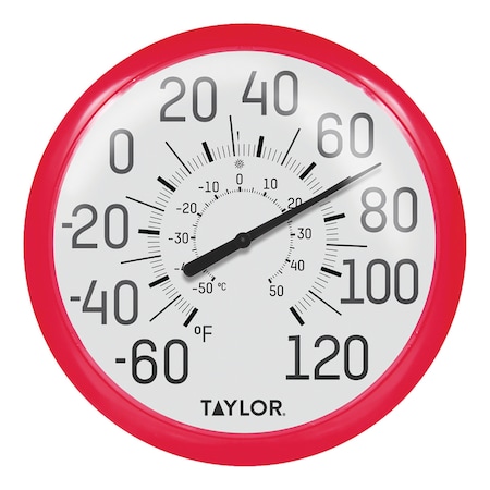 Taylor Taylor Dial Thermometer Plastic Red 13.25 in. 6700RD